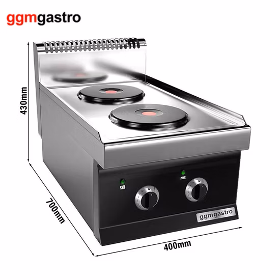 Stainless Steel Commercial Cooking Equipment Electric Stove with 2 Round Plates