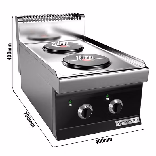 Stainless Steel Commercial Cooking Equipment Electric Stove with 2 Round Plates